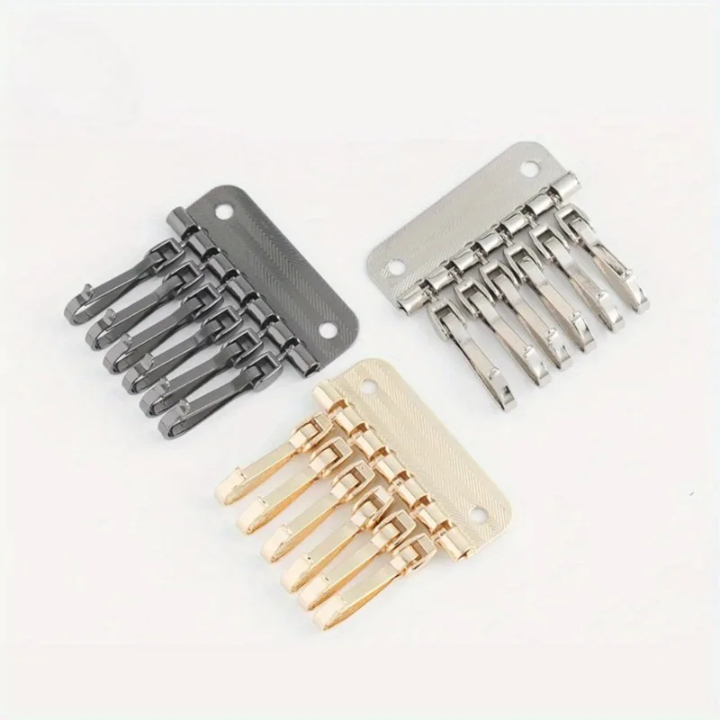 Key Holder Leather Pouch - 1PC Wallet Key Row 6 Hooks