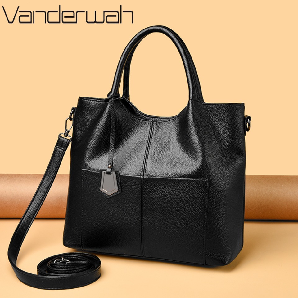 Luxury Bags Without Logo - Genuine Brand Top Quality Soft Leather