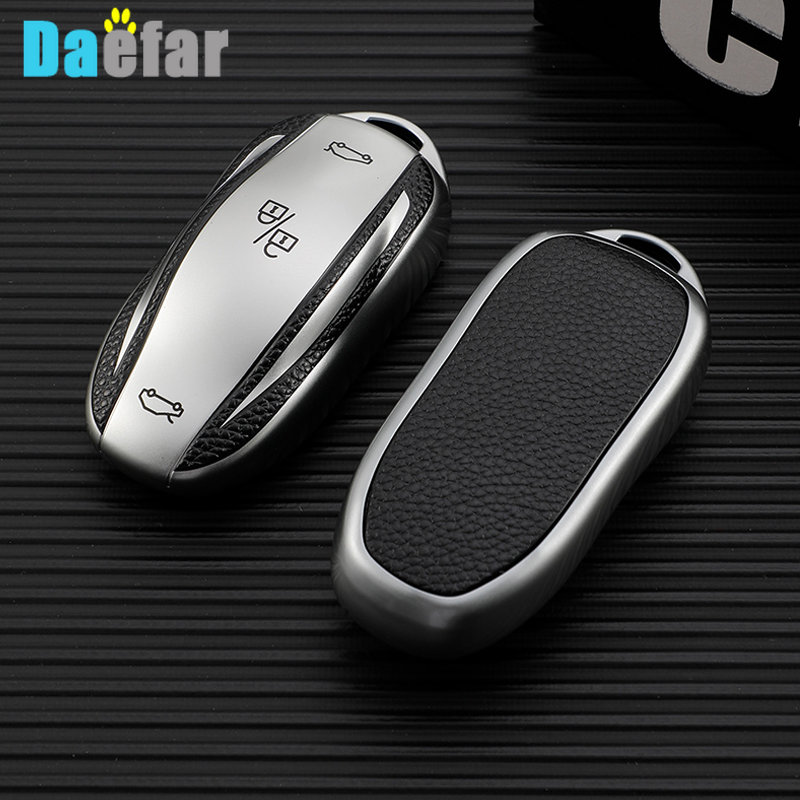 Key Holder Leather Pouch - Leather TPU Car Smart Key Cover