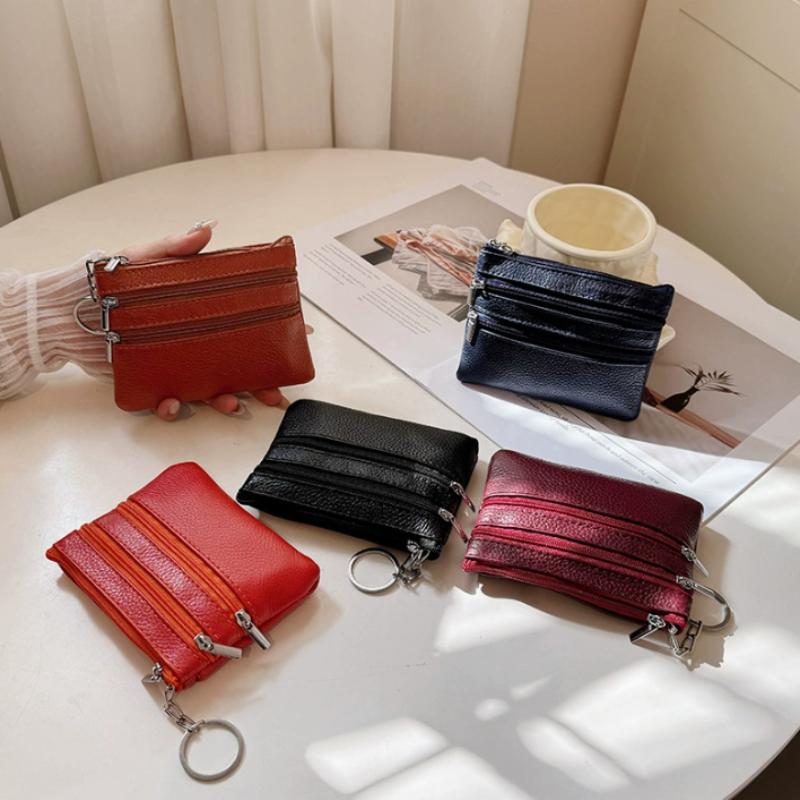 Wristlet Wallet Zipper - Durable PU Leather Coin Purse Waterproof