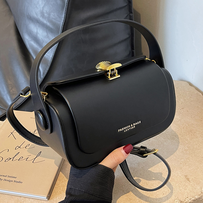 Luxury Bags Without Logo - Classic Black Shoulder Bag Women's Versatile
