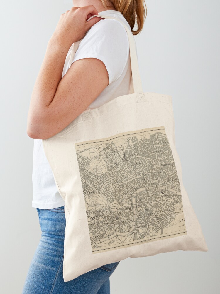 London map (19th century) Tote - Luxury Bags London ulasan dan harga