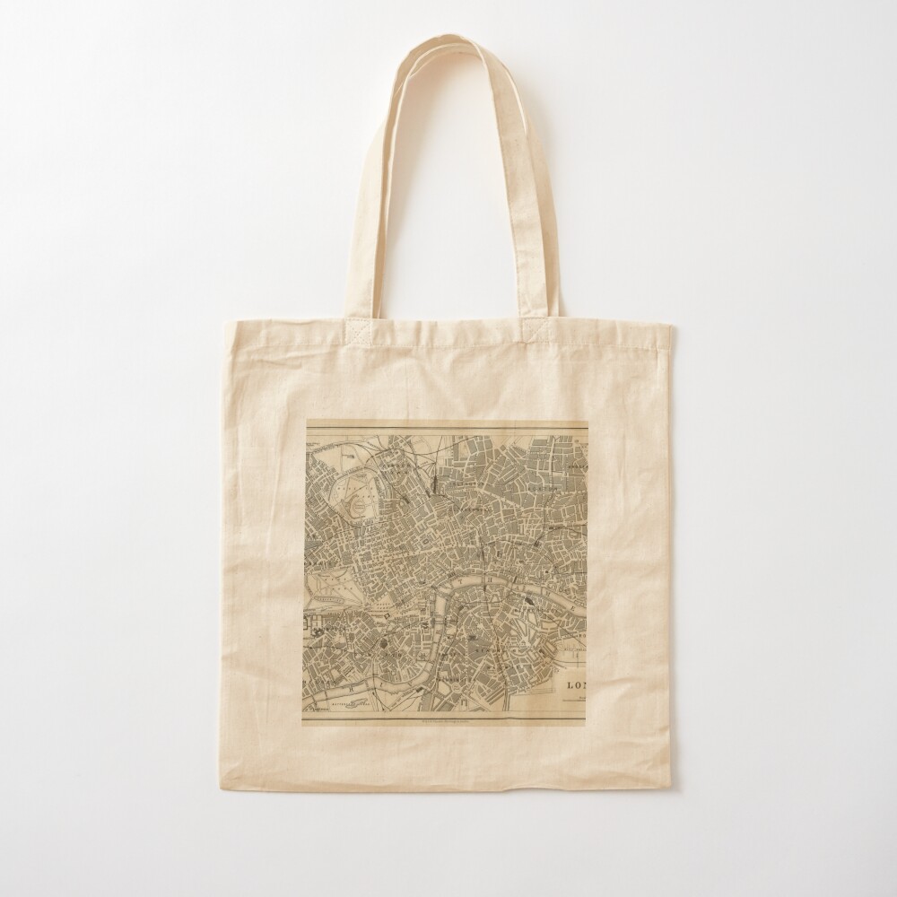 London map (19th century) Tote - Luxury Bags London ulasan dan harga