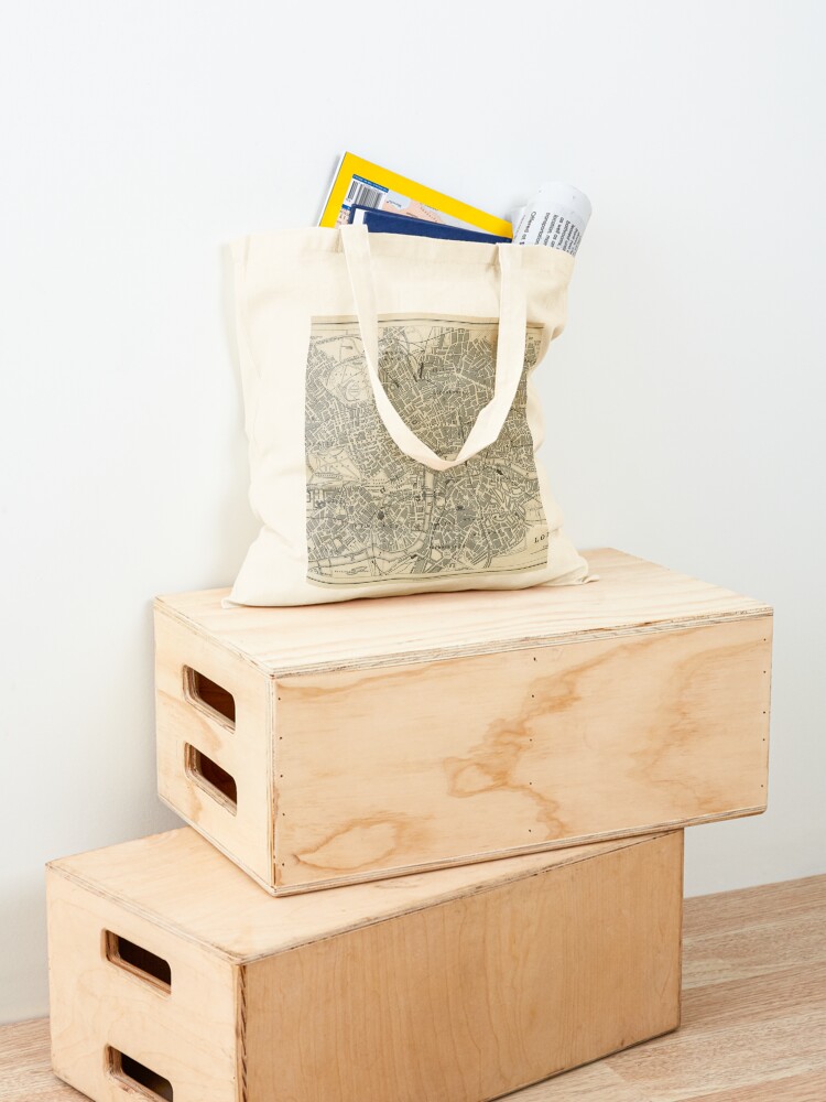 London map (19th century) Tote - Luxury Bags London ulasan dan harga