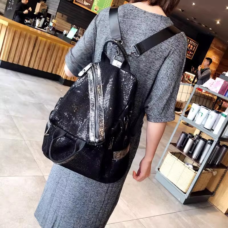 New Women Nylon Sequins Backpa - Luxury Bags Vintage ulasan dan harga