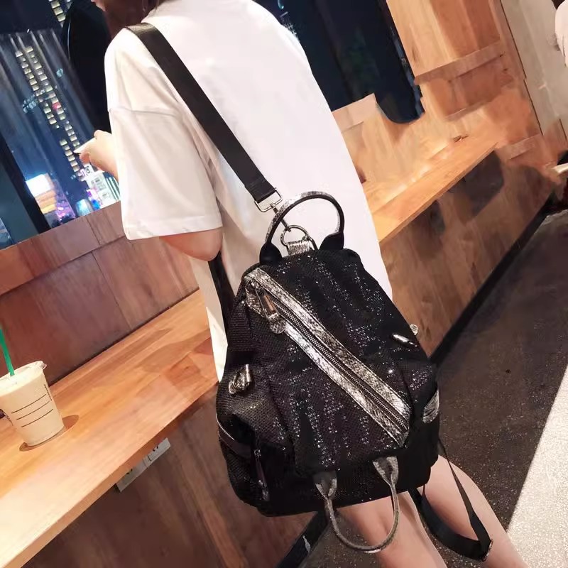 New Women Nylon Sequins Backpa - Luxury Bags Vintage ulasan dan harga