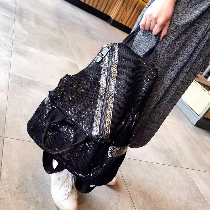New Women Nylon Sequins Backpa - Luxury Bags Vintage ulasan dan harga