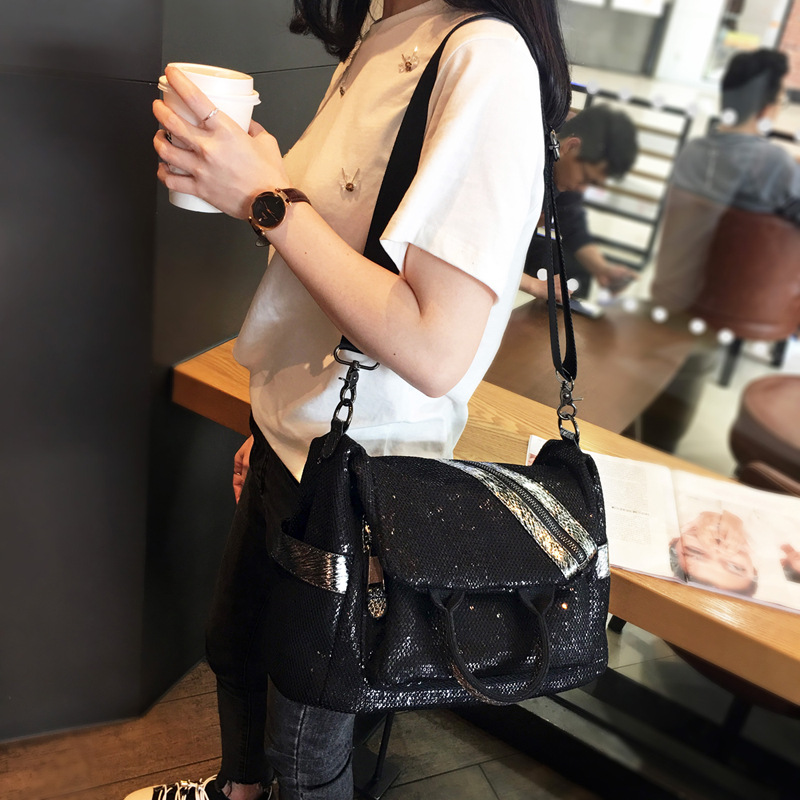New Women Nylon Sequins Backpa - Luxury Bags Vintage ulasan dan harga