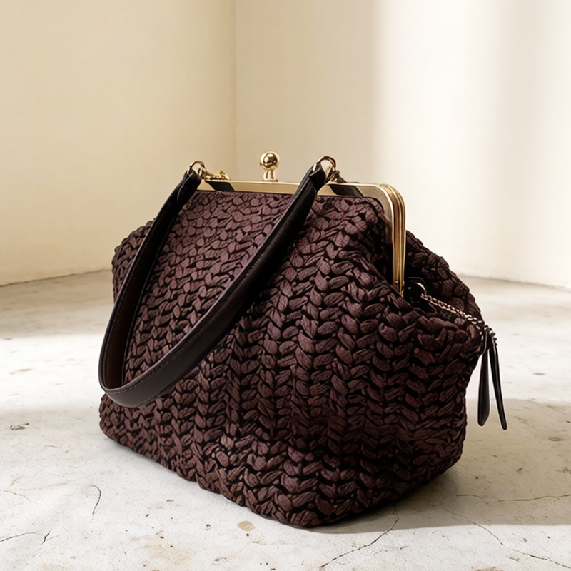 Hand-Woven Kisslock Frame Shou - Luxury Bags Vintage ulasan dan harga