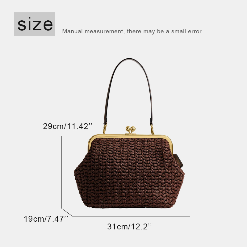 Hand-Woven Kisslock Frame Shou - Luxury Bags Vintage ulasan dan harga