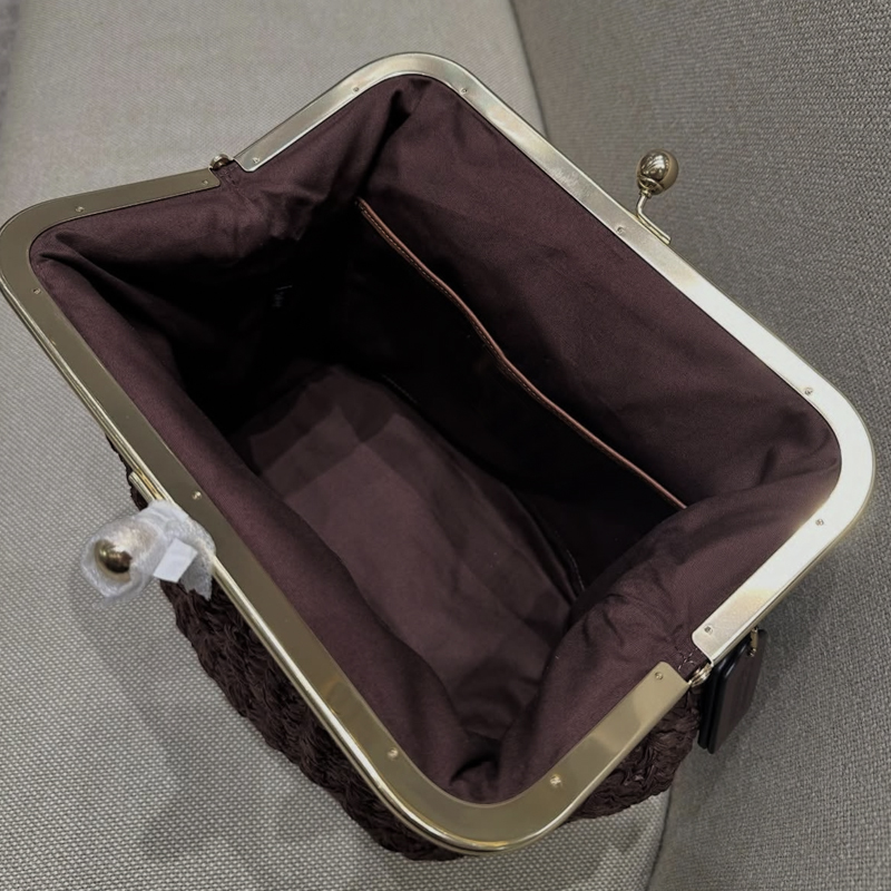 Hand-Woven Kisslock Frame Shou - Luxury Bags Vintage ulasan dan harga