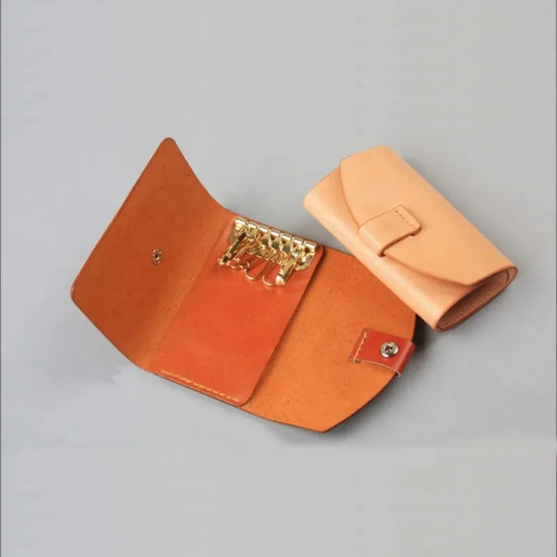 1PC Wallet Key Row 6 Hooks Key - Key Holder Leather Pouch ulasan dan harga