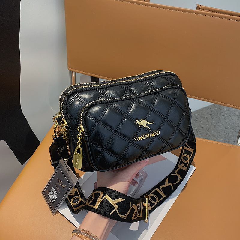 Argyle Pattern Simple Shoulder - Luxury Bags Without Logo ulasan dan harga