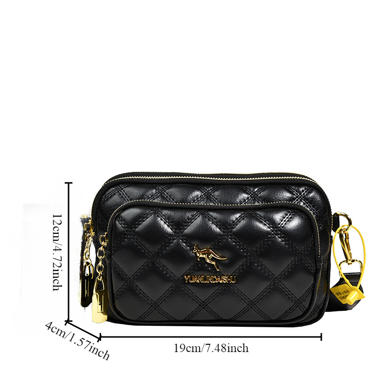 Argyle Pattern Simple Shoulder - Luxury Bags Without Logo ulasan dan harga