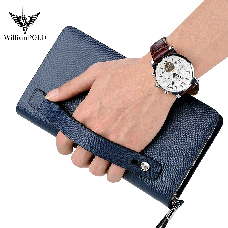 WILLIAMPOLO Luxury Men's Leath - Key Holder Leather Pouch ulasan dan harga