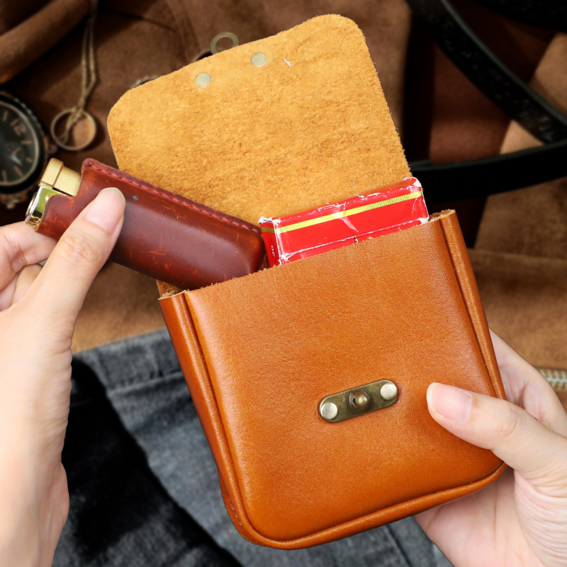 Soft Cowhide Small Waist Bag G - Key Holder Leather Pouch ulasan dan harga