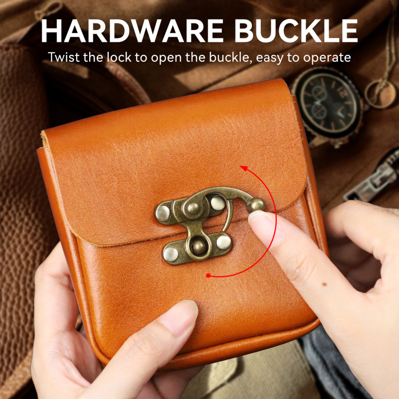 Soft Cowhide Small Waist Bag G - Key Holder Leather Pouch ulasan dan harga