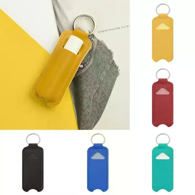 Pu Leather Chapstick Pouch Key - Key Holder Leather Pouch ulasan dan harga