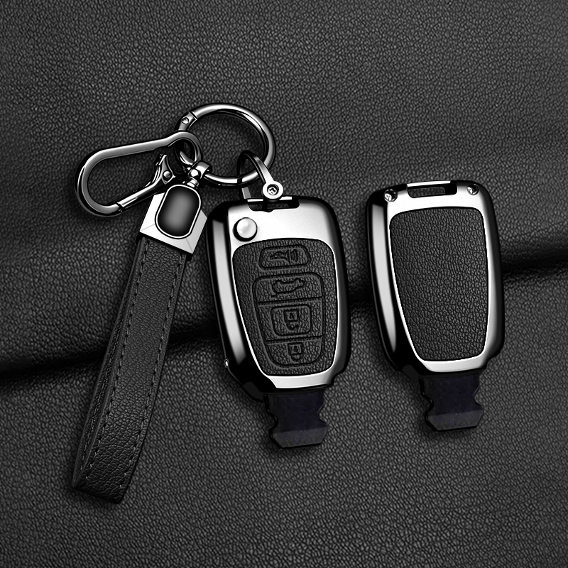 Car Accessories Zinc Alloy Lea - Key Holder Leather Pouch ulasan dan harga