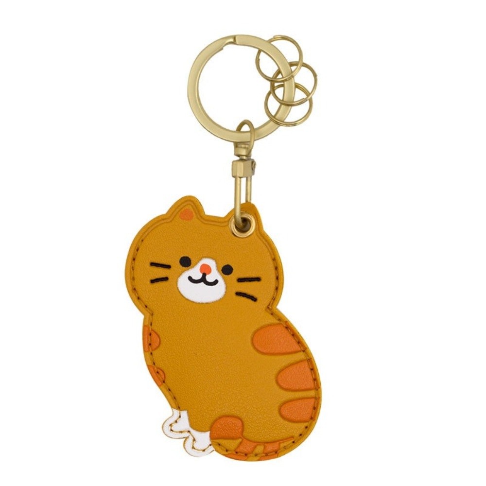 Cute Cartoon Cat Access Card H - Key Holder Leather Pouch ulasan dan harga