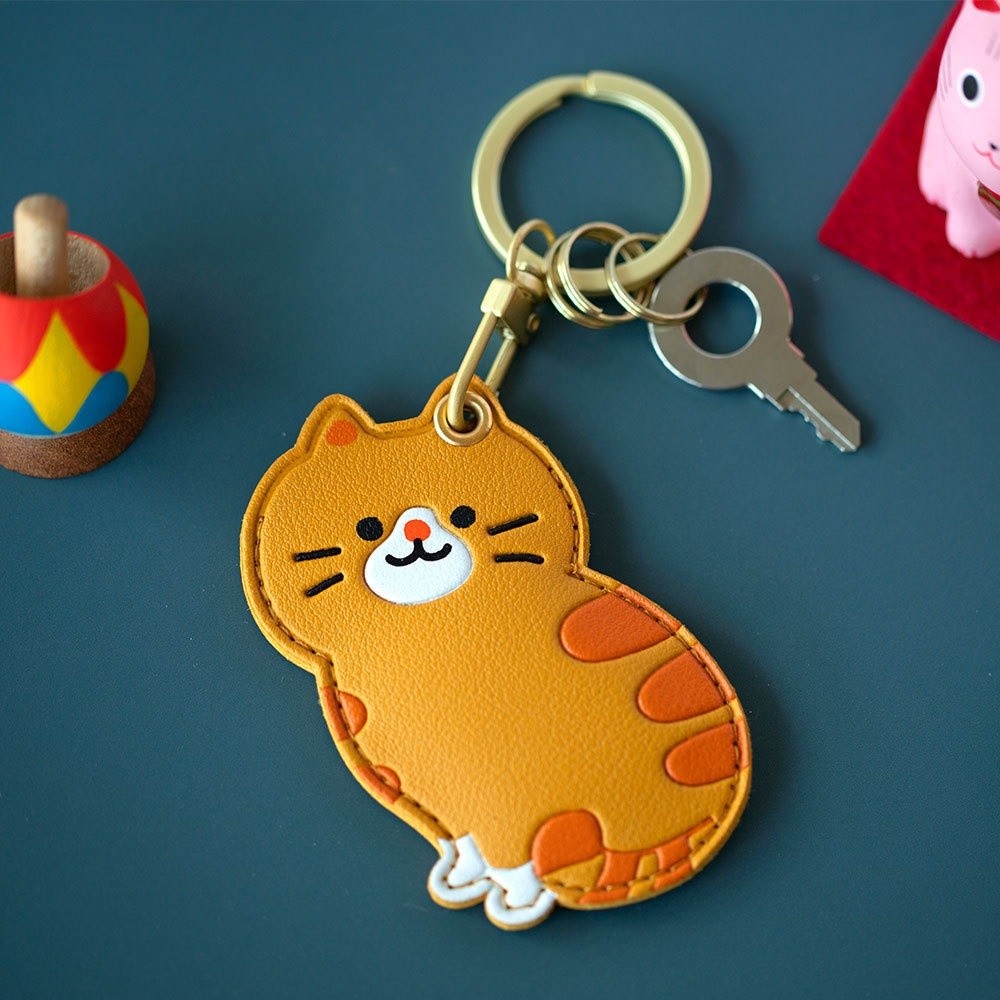 Cute Cartoon Cat Access Card H - Key Holder Leather Pouch ulasan dan harga