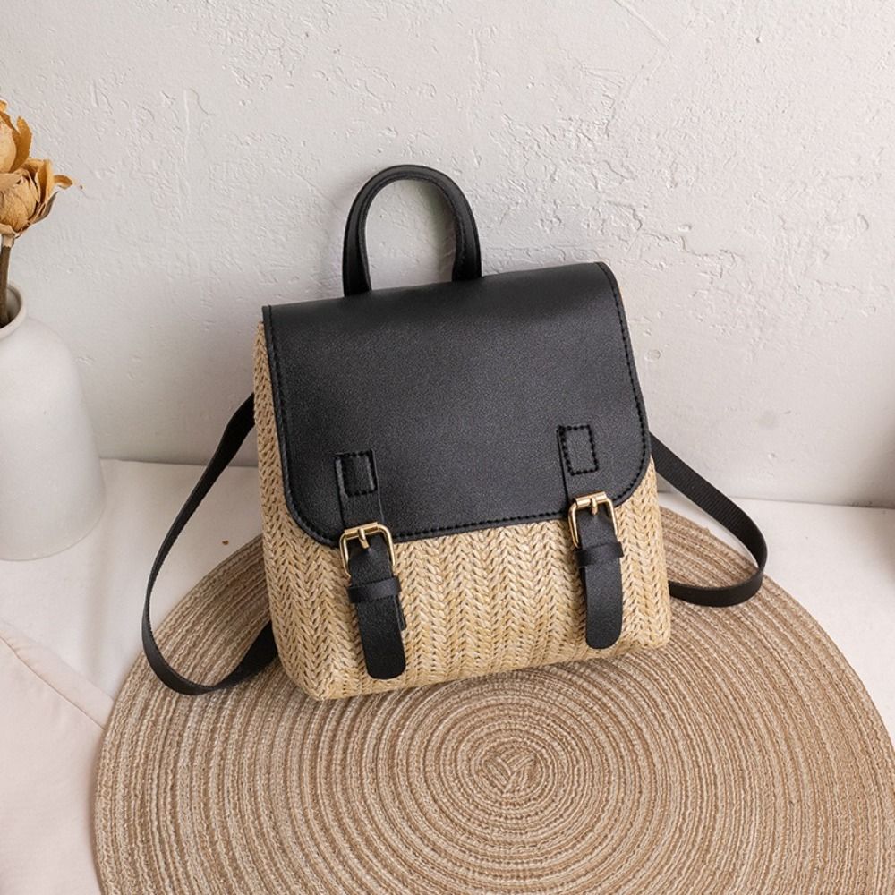 Versatile Bag PU Leather Straw - Luxury Bags Vintage ulasan dan harga