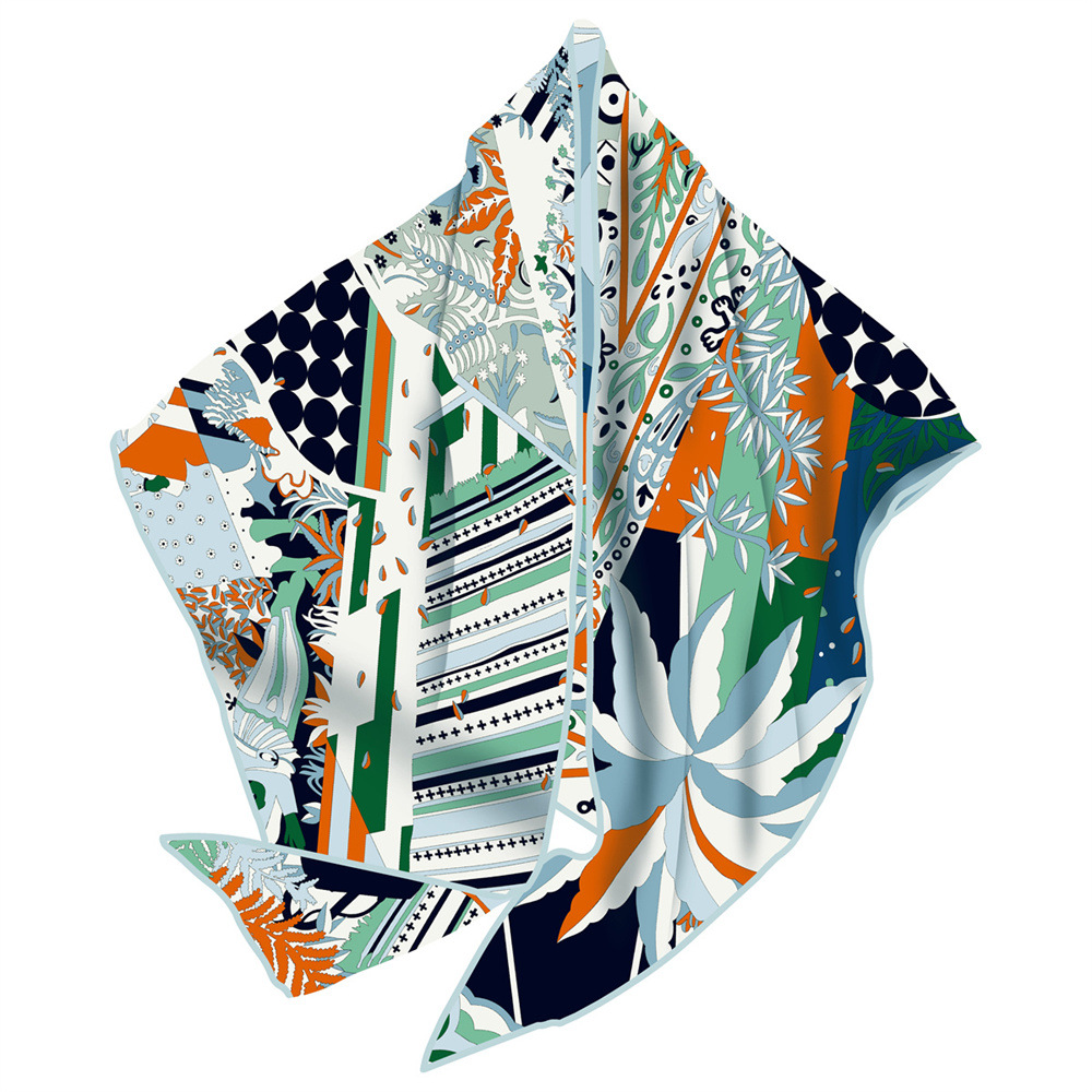 Vintage Women Silk Scarf Trian - Luxury Bags Vintage ulasan dan harga