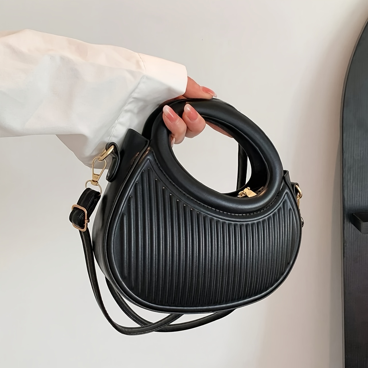 Chic Stripe Design Crossbody B - Luxury Bags Without Logo ulasan dan harga