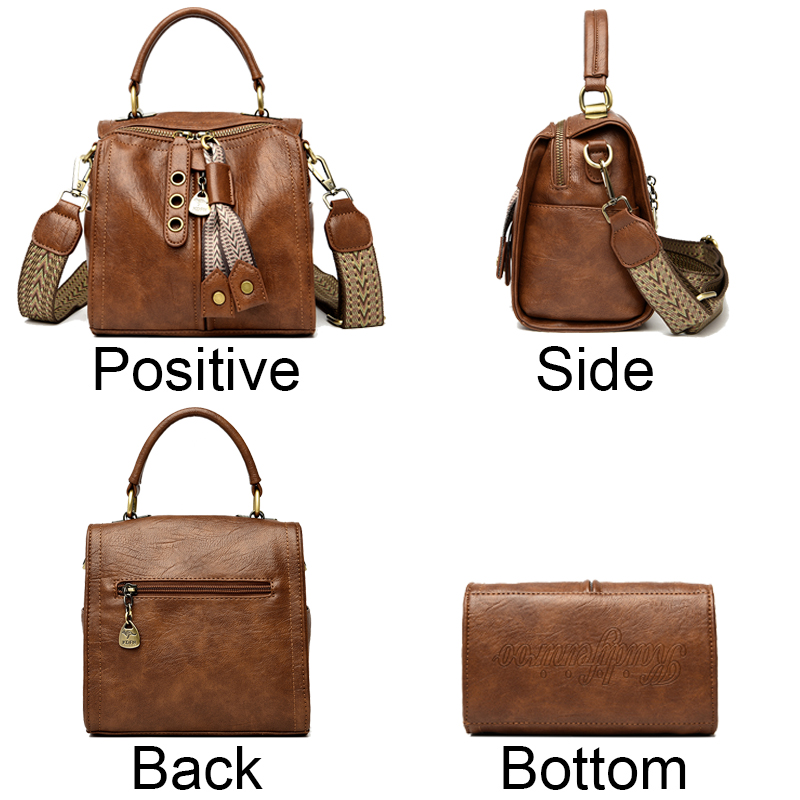 Cow Leather Women Messenger Ba - Key Holder Leather Pouch ulasan dan harga