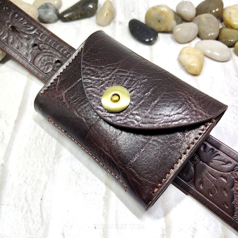 Blongk Mini Waist Bag Thin Bel - Key Holder Leather Pouch ulasan dan harga