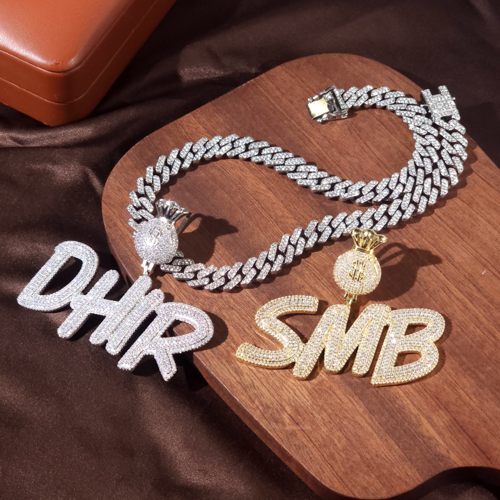 Customized Name Pendant Bling  - Luxury Bags Cz ulasan dan harga