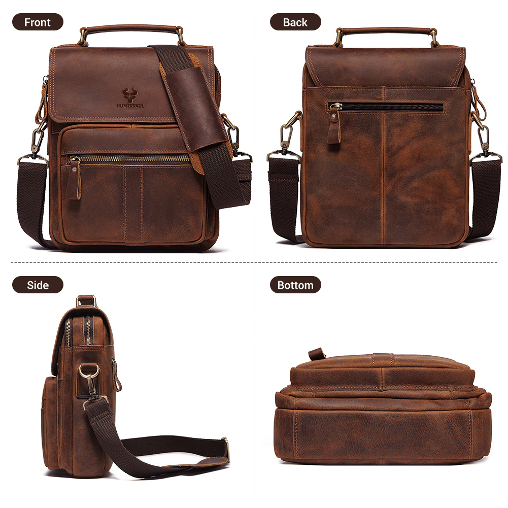 HUMERPAUL Genuine Leather Men' - Luxury Bags Storage ulasan dan harga