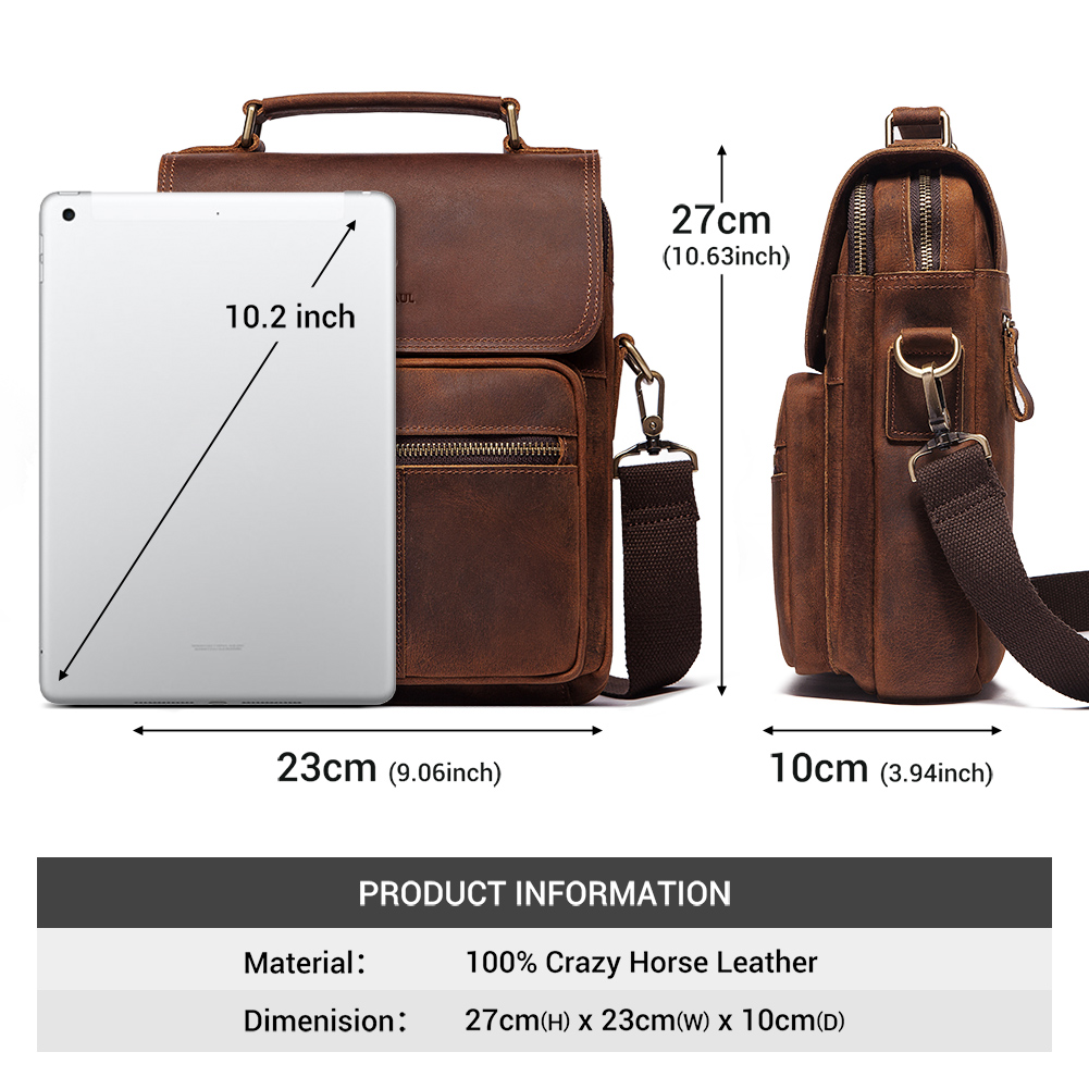 HUMERPAUL Genuine Leather Men' - Luxury Bags Storage ulasan dan harga