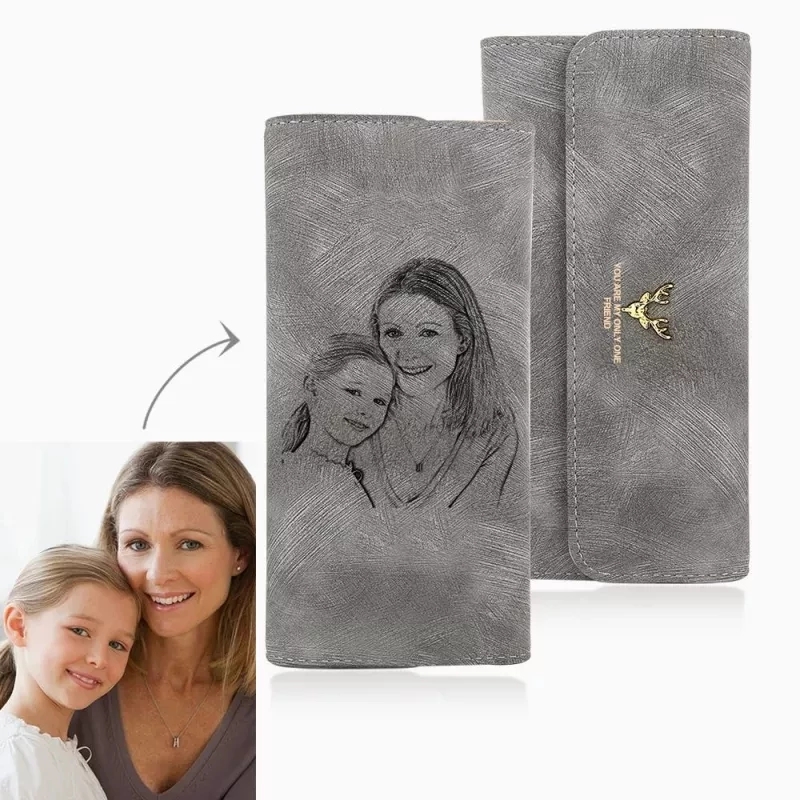 Custom Picture Engraving Walle - Wristlet Wallet Zipper ulasan dan harga