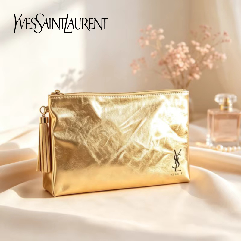 YSL Golden Cosmetic Bag, Porta - Luxury Bags For Travel ulasan dan harga
