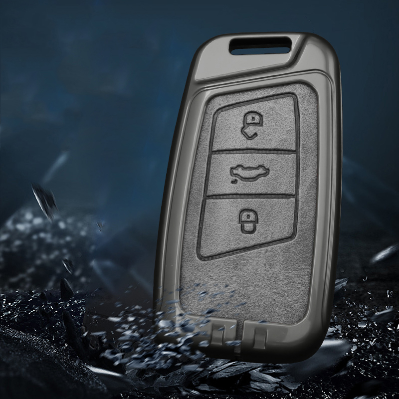 Alloy Leather Car Key Case Cov - Key Holder Leather Pouch ulasan dan harga