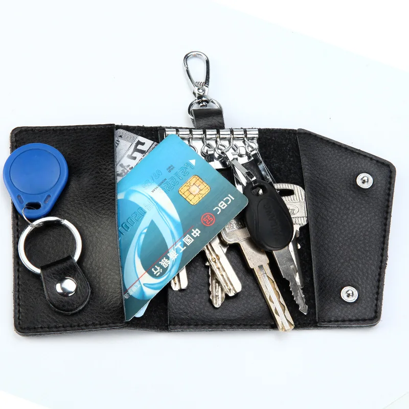 Genuine Leather Keychain Men K - Key Holder Leather Pouch ulasan dan harga